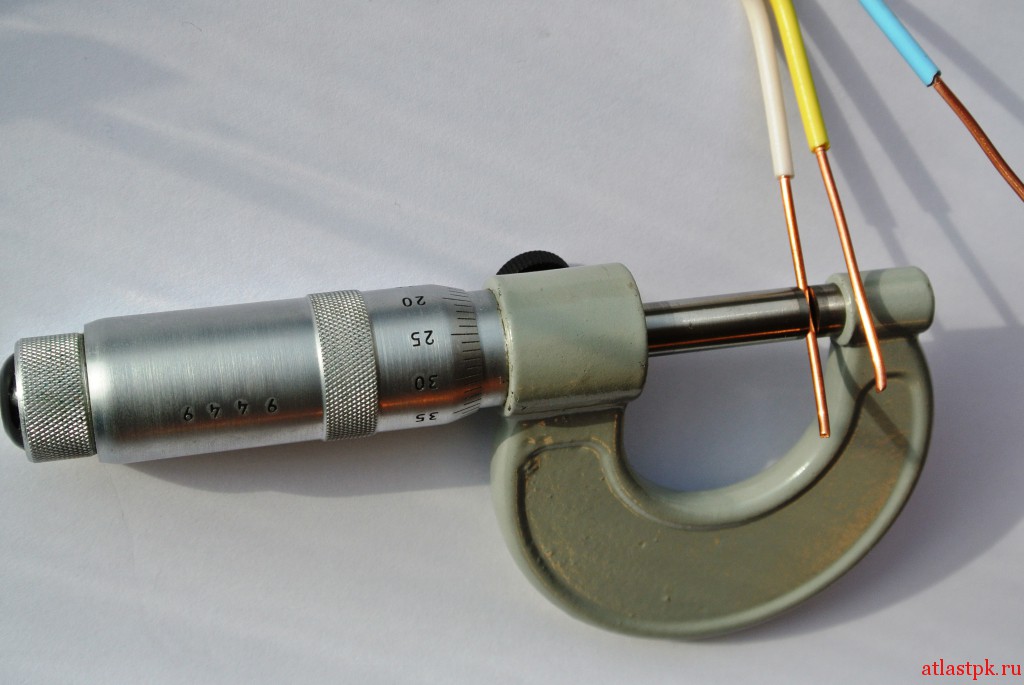 Для определения диаметра используется специальный измерительный прибор – микрометр