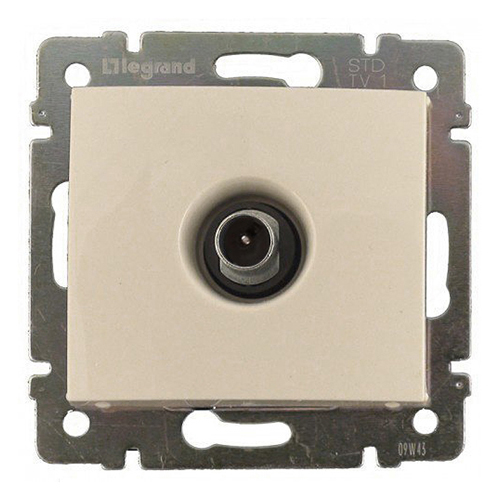 ТВ розетка - Valena - проходная - 14 дБ - 2400 МГц - слоновая кость - арт. 774331 фото