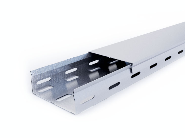 Лоток перф. оцинк. 300х50 ЗАМКОВЫЙ, длина 2 м фото