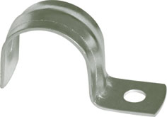 Скоба 1 лапковая d 10 мм ( для металлорукава 8 мм), упаковка 100 шт. фото