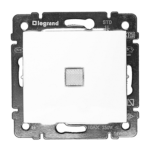 Выключатель с подсветкой - Valena - 10 A - 250 В~ - белый - арт. 774410 фото