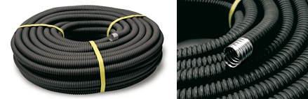 Металлорукав в ПВХ изоляции 32 мм фото