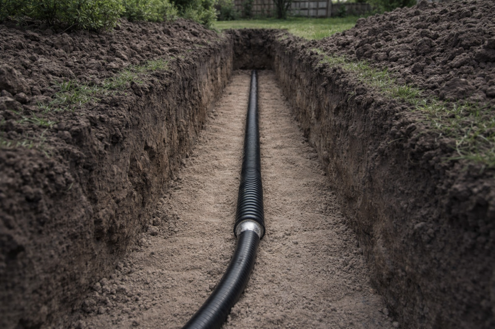 Прокладка кабеля в земле