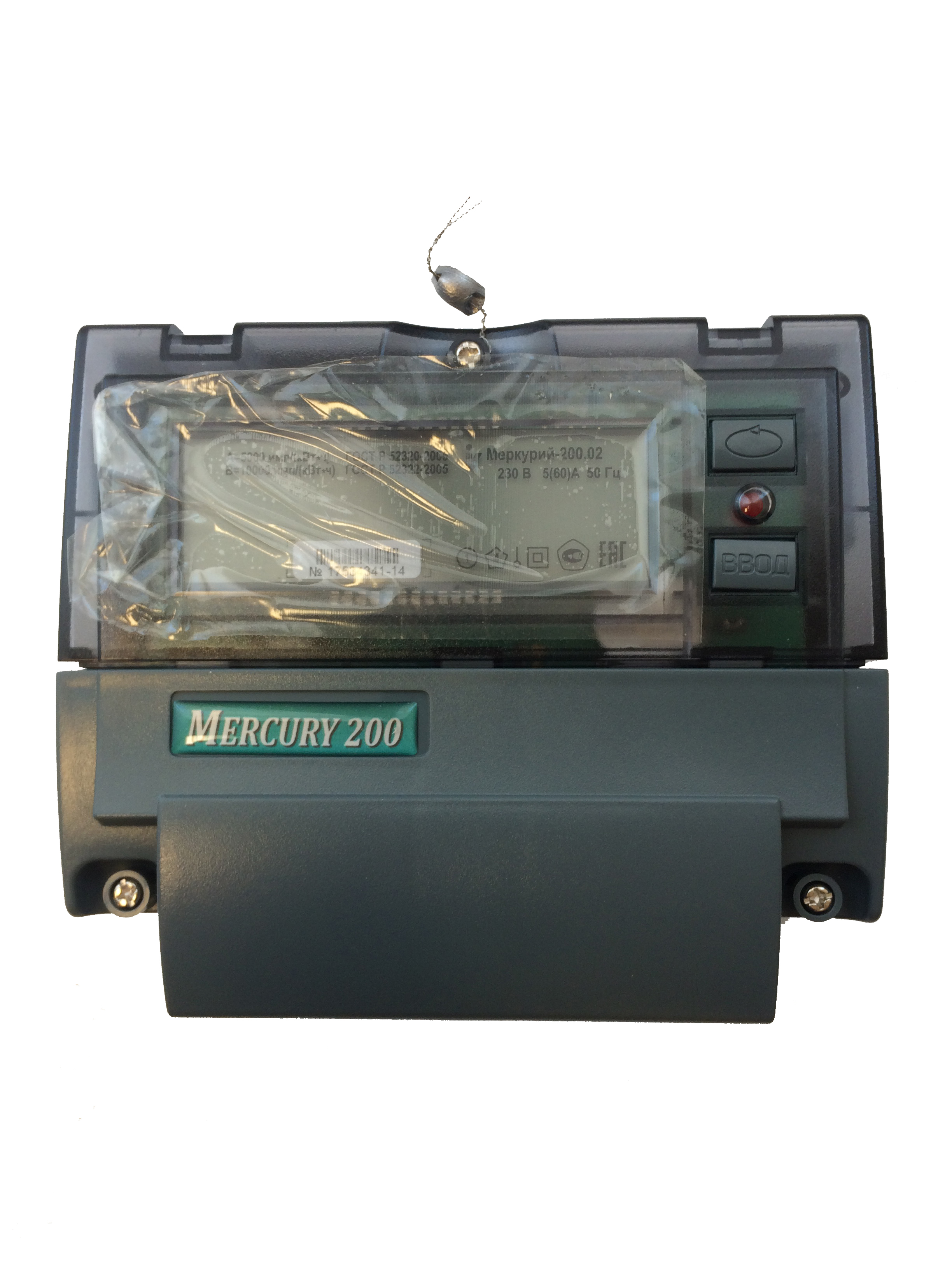 Электросчетчик Меркурий 200.02 1ф многотарифный 5(60)А 230В с ЖКИ фото