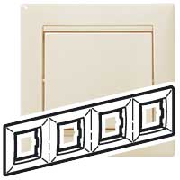 Рамка - Valena - 4 поста - горизонтальный монтаж - слоновая кость - арт. 774354 фото