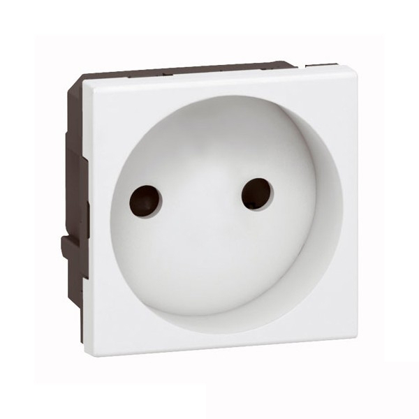 74110 Legrand Mosaic Розетка 2 модуля без заземления со шторками фото