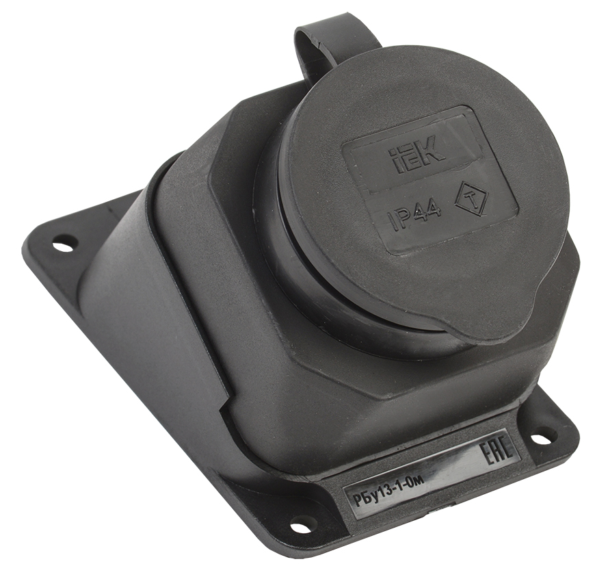 Розетка РБу13-1-0м защитная крышка угловая настенная ОМЕГА IP44 фото