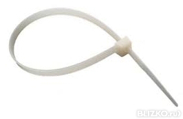 Хомут nylon 3.0х200 мм 100шт белый фото