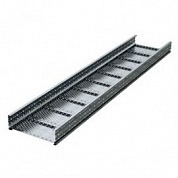 Лоток листовой 200x400, лонжерон 2 мм, L 6 м, цинк-ламель (упак. 6м) ( DKC код: USH624ZL ) фото