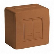 Коробка в сборе с выключателем, коричневая (розница) (упак. 14шт) ( DKC код: 10002B ) фото