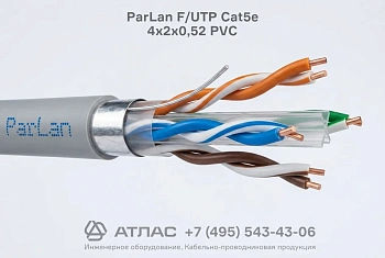 Кабель ParLan F/UTP Cat5e 4х2х0,52 PVC