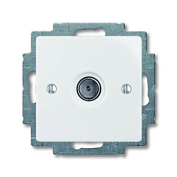ABB BJB Basic55 1743-01-94-507 Розетка телевизионная TV альпийский белый BJB фото