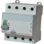 Выключатель дифференциального тока (УЗО) DX³ - 4П - 400 В~ - 40 А - тип AC - 100 мА - 4 модуля - арт. 411713 фото