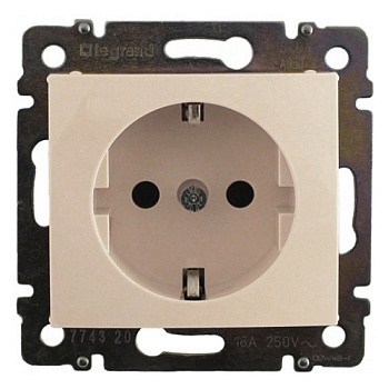 Силовая розетка - Valena - 2К+3 - на винтах - 10/16 А - 230/250 В~ - слоновая кость - арт. 774320 фото