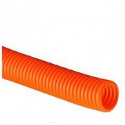 Труба ПНД гибкая гофрированная, д.20 мм, цвет оранжевый, с кабелем 3х2,5ВВГнгLS РЭК ГОСТ+,100 м (упак. 100м) ( DKC код: 7S920100 ) фото
