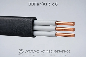 Кабель ВВГнг(А) 3 х 6