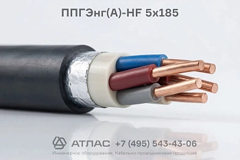 Кабель ППГЭнг(А)-HF 5х185 силовой экранированный медный безгалогенный на номинальное рабочее напряжение 1 кВ