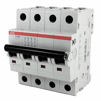 Автоматический выключатель ABB S204 4-полюсный 4А (тип С) 6kA 2CDS254001R0044 фото